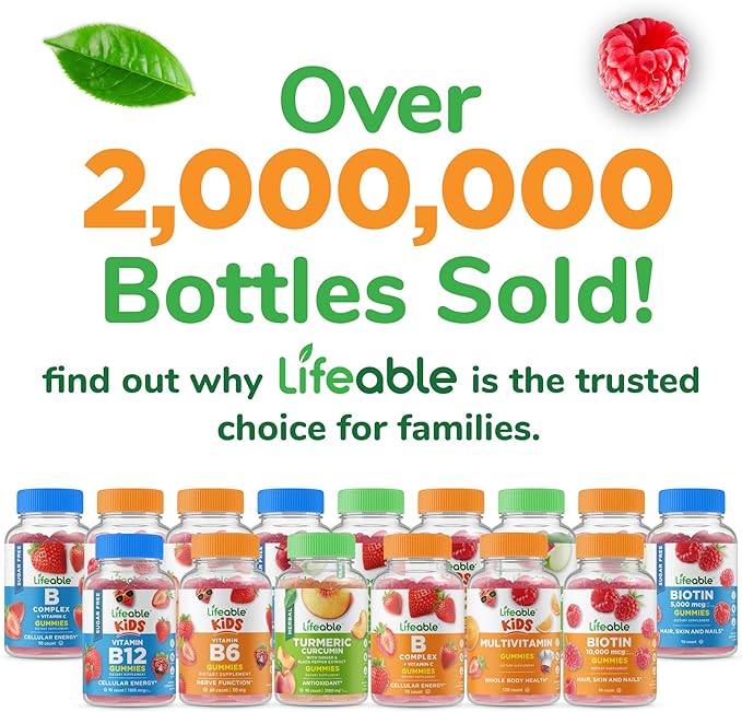Lifeable Sugar Free Multivitamin for Men Gummies | VIT A, C, D, E, B1, B2, Niacin, B5, B6, Folate, B12, Biotin, Iodine, Zinc, Chromium, Ginseng, Lycopene, Inositol | Sugar Free Vitamins | 90 Gummies
