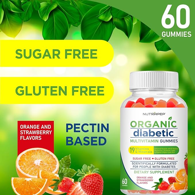 Premium Multivitamin Chewable Gummies for Women & Men - Sugar-Free & Gluten Free Supplement Vitamins - Calcium Magnesium Zinc Manganese Thiamine Biotin…