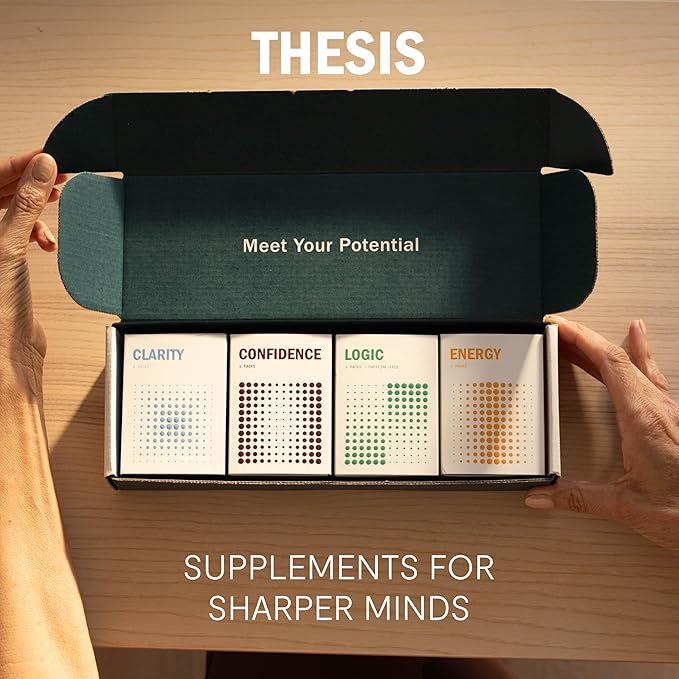 The Starter Kit - Nootropic Brain Support Supplements with Clarity, Logic, Confidence & Energy - One-Month Supply to Promote Mental Focus, Natural Energy & Memory (24 Nootropic Pouches)