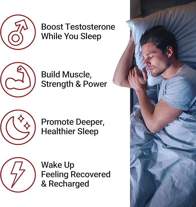 Force Factor Test X180 PM Testosterone Booster for Men, Overnight Testosterone Supplement to Build Muscle, Increase Strength, and Promote Deeper, Healthier Sleep and Recovery, 120 Tablets