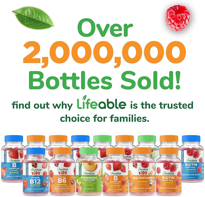Lifeable Multivitamin for Men Gummies | VIT A, C, D, E, B1, B2, Niacin, B5, B6, Folate, B12, Biotin, Iodine, Zinc, Chromium, Ginseng, Lycopene, Inositol | Mens Multivitamins Gummies | 90 Gummies