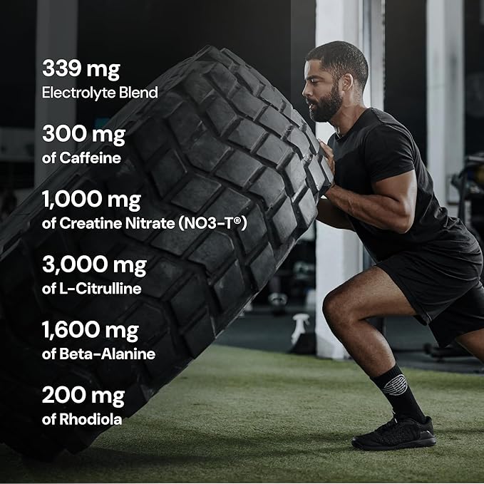 Novex Biotech PRE-7 Pre-Workout Powder – Best preworkout for Men - Boost Energy, Focus, and VO2 max, Increase Strength and Endurance Training, Support Hydration During prolonged Exercise*