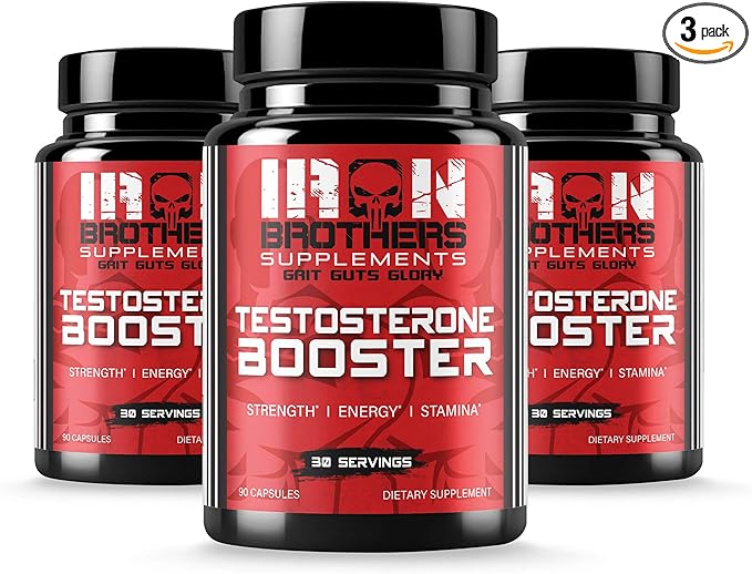 Testosterone Booster for Men - Estrogen Blocker - Supplement Natural Energy, Strength & Stamina - Lean Muscle Growth - Promotes Fat Loss - Increase Male Performance (3 Bottles)