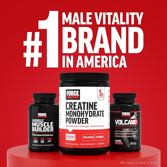 Force Factor Test X180 PM Testosterone Booster for Men, Overnight Testosterone Supplement to Build Muscle, Increase Strength, and Promote Deeper, Healthier Sleep and Recovery, 120 Tablets
