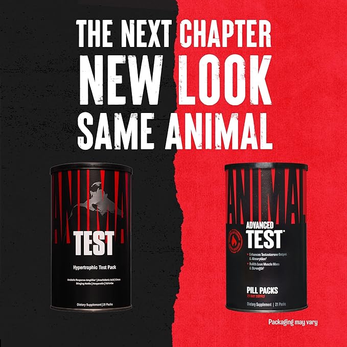 Animal Test Testosterone Booster for Men - Male Enhancing Supplement Libido Booster for Strength Athletes & Bodybuilders to Increase Stamina, Endurance, Muscle Growth, All-in-One Packs – 21 Day Cycle