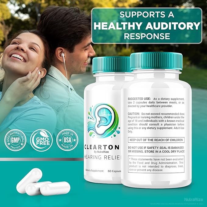 (3 Pack) ClearTone Tinnitus, Clear Tone Pills for Hearing, ClearTone Pills Supplement for Overall Ear Health, Official Auditory Support Capsules, ClearTones Review (180 Capsules)