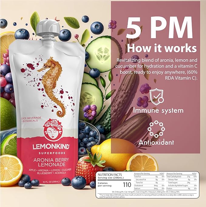 LEMONKIND 1-Day CORE Colon Juice Cleanse: Detox, Gut Health, Boost Energy, Reduce Bloating - Vegan, Gluten-Free, Pressed, Women-Owned, 8 juices