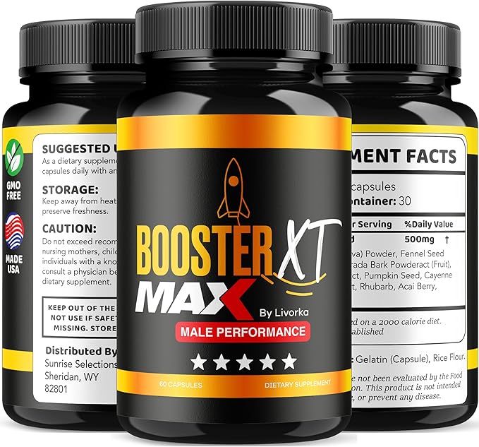 (3 Pack) Booster XT For Men, MAX Strength Men's Supplement, Booster XT, Booster XT for Men Reviews, BoosterXT, Booster XT Reviews, Buster XT, Booster X T Capsules Pro Supplement Pastilla, 180 Capsules