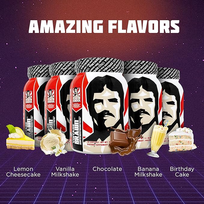 Vintage Brawn β Muscle-Building Protein Powder Isolate for Men & Women β Post-Workout & Anytime Recovery Drink β Premium Protein Isolate Sources: Egg, Milk, Beef β Tiramisu Flavor - 2.1 Lbs.