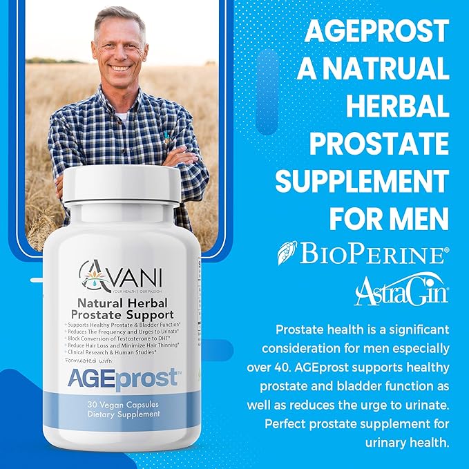 '-- Best Natural Herbal Prostate Health Support - Supplement for Men - Reduce Frequent Urination & Midnight Bathroom Trips - DHT Blocker Hair Loss Supplement