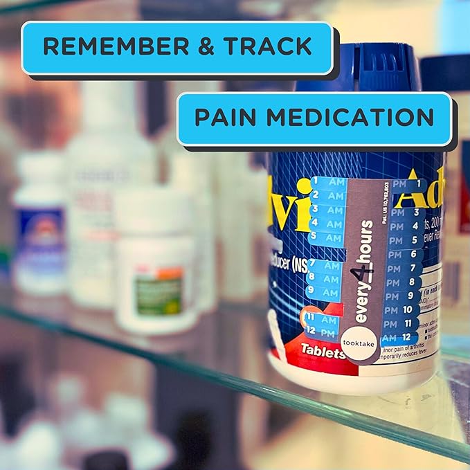 Hourly Tracking Stickers/3 pck-Pill, Medication,Cough Syrup,Liquid Meds,3X Day,AM/PM,Pill Tracker,2, 3 4 Times a Day,Medicine Organizer,Kids Pill Tracker,Pill Organizer,Day & Night