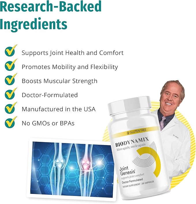 Joint Genesis - Joint Support Supplement - with Mobilee and Boswellia Serrata - for Comfortable, Flexible Joints - 3 Pack
