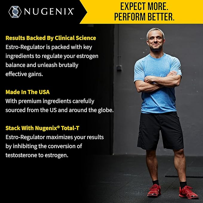Nugenix Estro-Regulator - DIM Supplement, Estrogen Blocker for Men and Aromatase Inhibitor, Testosterone Booster - 60 Capsules