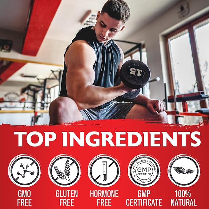78,000mg Testosterone Booster for Men, Max Purity 95% Testosterone Supplement for Men, Mens Testosterone Booster for More Energy, Strength, Stamina, Endurance, Muscle Growth & Recovery, 60 Days Supply