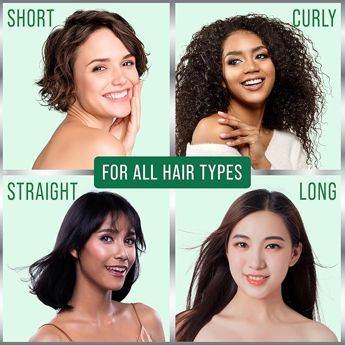 Biotin + Peppermint Oil + Rice Water Spray For Hair Growth. Vegan, Leave In Conditioner Serum Spray For Women, Men. Thickening, Moisturizing, Strengthening Scalp Treatment For Dry, Frizzy, Weak Hair