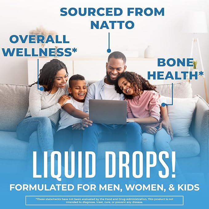 MaryRuth Organics USDA Organic Vitamin K2 MCT Liquid Drops for Adults & Kids | 100 mcg K2 MK7 per serving + Organic MCT Oil | Vegan K2 Vitamin for Bone Health | Heart Health | Calcium Absorption | 1oz