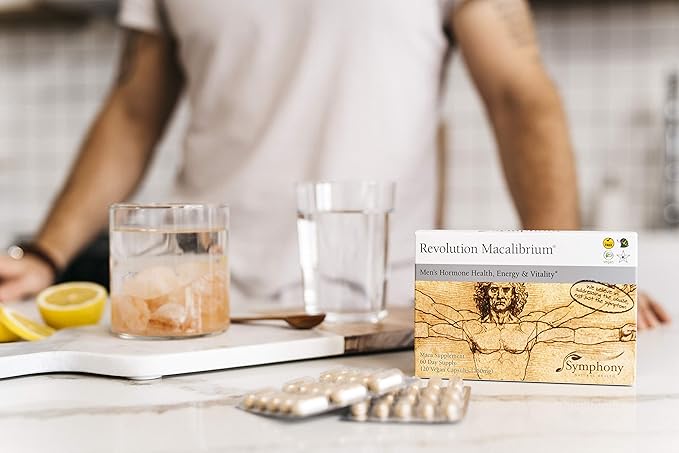 Revolution Macalibrium - Natural Concentrated Gelatinized Maca Supplement to Support Men's Hormone Health, Energy, Strength, Power, and Reproductive Health -360 Vegan Capsules (180 Day Supply)