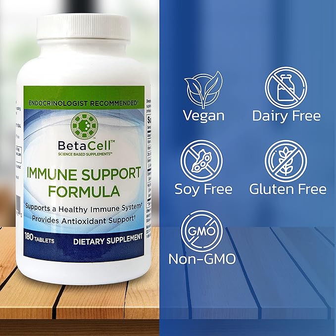 6 in 1 Immune Supplement with Elderberry, Vitamin C and Zinc, Vitamin D and Selenium, Holy Basil - Immunity for Adults Kids, Immune Defense (180 Tablets)