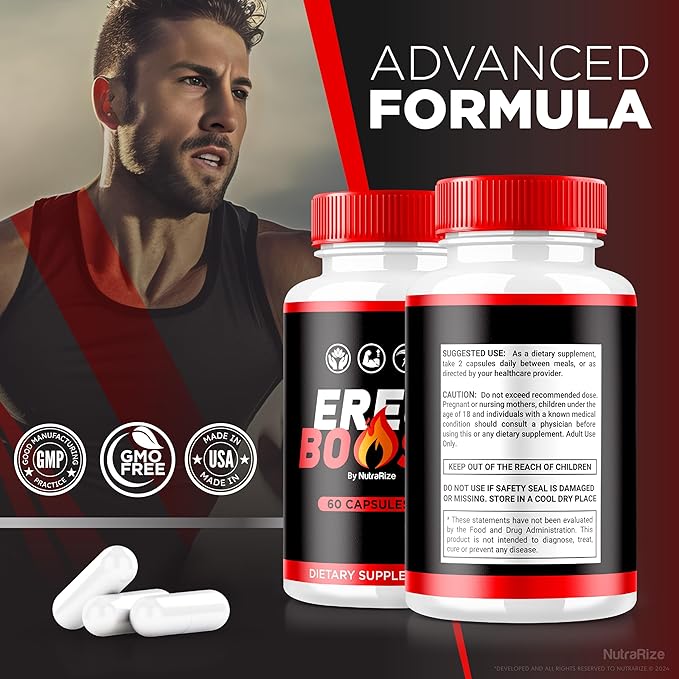 (3 Pack) ErecBoost, ErecBoost Pills, Official ErecBoost Original Capsules for Energy & Overall Health, ErecBoost Pastillas, ErecBoost En Capsulas (180 Capsules)