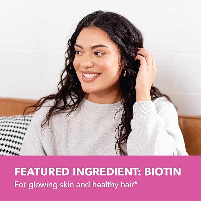 Collagen Gummies for Women and Men - 2500mcg Biotin, Zinc, Vitamin C & E for Promote Hair, Skin & Nail Health - GLP-1 Nutritional Support - Pectin-Based, Non-GMO, Lemon Flavor, 1-Month Supply