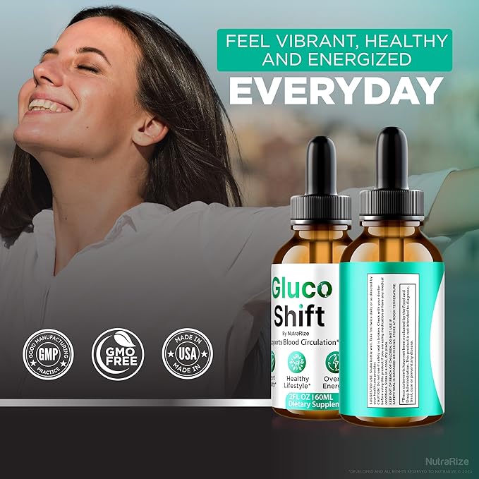 (3 Pack) Gluco Shift Drops - Our Innovative Natural Blood Support Formula, Official GlucoShift to Maintain Healthy and Stable Levels for Overall Wellness, Detox Cleanse Gotas Review (90 Servings)