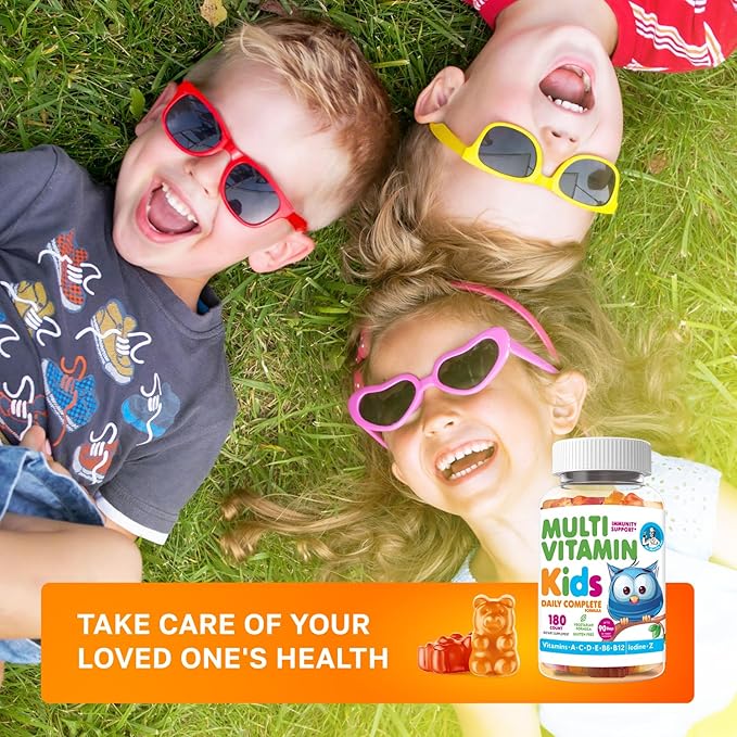 DR. MORITZ Kids Multivitamin Gummies - Kids Vitamins Multivitamin with 12 Essential Nutrients - Vegetarian Multivitamin Kids Gummies with VIT A, B, C, Zinc & More - Toddler Vitamins, 180 Count