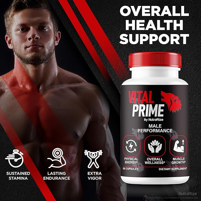 Vital Prime for Men, Official Vital Prime Capsule, Supports Confidence and Performance, All Natural Male Formula for Overall Health and Well-Being, VitalPrime Complex (60 Capsules)