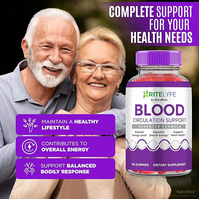 (2 Pack) RiteLyfe Gummies, Official Rite Lyfe Blood Gummies, All Natural Stabilizer to Maintain Stable Healthy Levels and Overall Wellness, Premium Formula RiteLyfe Gomitas Review (120 Gummies)
