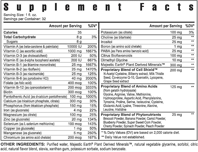 Youngevity Ultra Body Toddy™ - 100+ Nutrient Mega Multi-vitamin Mineral Supplement for Men and Women - Enhanced Absorption - Phytonutrients - Amino Acids - (4 Bottles, 32 Oz Each)