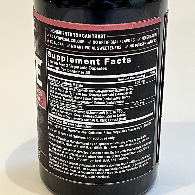 FORCE FACTOR Test X180 Ignite, Testosterone Booster & Fat Burner for Men, Testosterone Supplement to Help Build Muscle, Increase Energy, and Boost Vitality and Performance, 60 Count (Pack of 3)