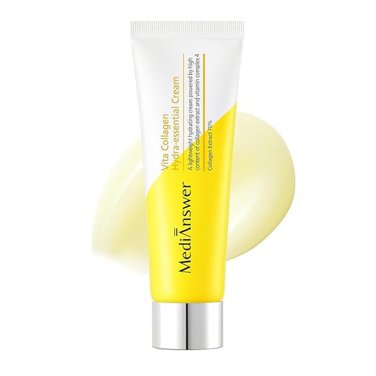 About Me [MediAnswer] Vita Collagen Hydra Essential Cream, K-Beauty Moisturizing Gel Cream with 70% French 500Da Collagen & 10,000ppm Multi-Vitamin Complex, Anti-Aging Treatment (50ml/1.69 fl oz)