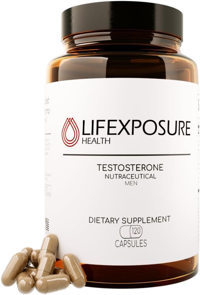 Lifexposure Testosterone Supplement for Men – Clinically Formulated to Support Hormones, Boost Energy, Build Muscle, and Reduce Stress, Trusted by Health Experts – 1 Month Supply