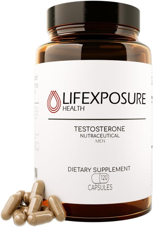 Lifexposure Testosterone Supplement for Men – Clinically Formulated to Support Hormones, Boost Energy, Build Muscle, and Reduce Stress, Trusted by Health Experts – 1 Month Supply
