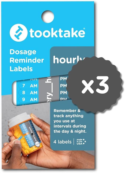 Hourly Tracking Stickers/3 pck-Pill, Medication,Cough Syrup,Liquid Meds,3X Day,AM/PM,Pill Tracker,2, 3 4 Times a Day,Medicine Organizer,Kids Pill Tracker,Pill Organizer,Day & Night