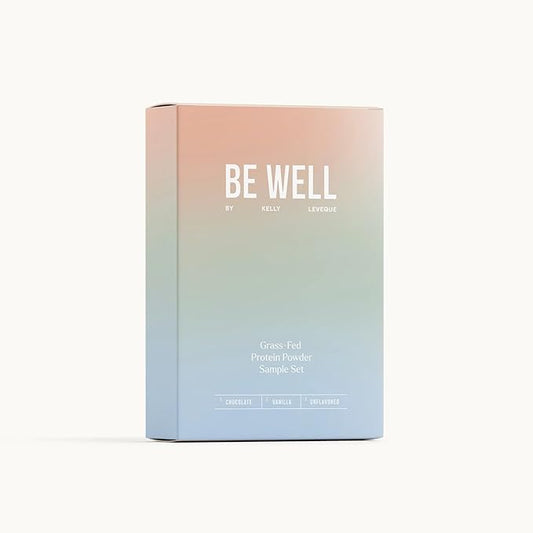 Be Well by Kelly Grass-Fed Beef Protein Powder Sample Pack - Paleo and Keto Friendly, Dairy-Free & Gluten-Free - Low Carb Protein Powder with BCAAs & Collagen - 3 Servings