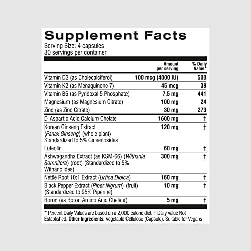 Natural Testosterone Booster 120 Capsules