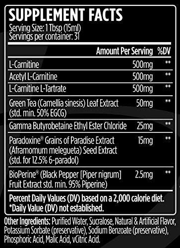 VMI Sports L-Carnitine 1500 Heat Stimulant Free Thermogenic Metabolic Support & Fat Loss for Men & Women | 1500mg L-Carnitine | Convenient Liquid (Patriot Pop)