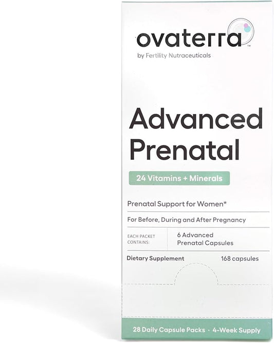 Advanced Prenatal, Prenatal Vitamins for Women with Choline, Methylfolate, Chelated Iron, Vitamins A, B6, and B12, 4-Week Supply Prenatal Multivitamin (28 Capsule Packs)