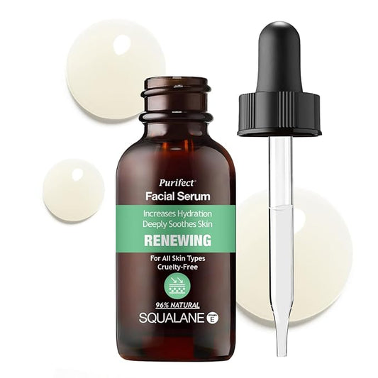 96% Natural Squalane Facial Serum with Vitamin E, Hydrate, Moisturize, Smooth and Soften Skin Pairs Well with Vitamin C Face Serum & Hylunaric Acid Moisturizer 30ml 1fl oz MADE IN USA