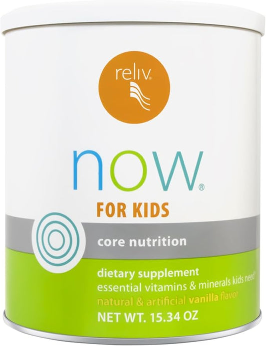 RELIV – Now for Kids – Nutritional Shake That Gives Kids Lasting Energy. Includes Essential Vitamins and Minerals with a Blend of Carbohydrates and Protein. 15 Servings – Vanilla