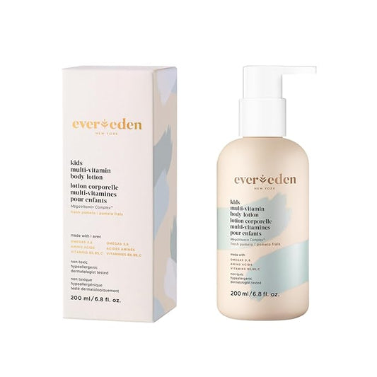 Evereden Kids Multi-Vitamin Body Lotion (6.8 fl.oz., Fresh Pomelo): Gentle & Non-Toxic Moisturizing Kids Lotion | Nourishing & Protective Lotion for Kids