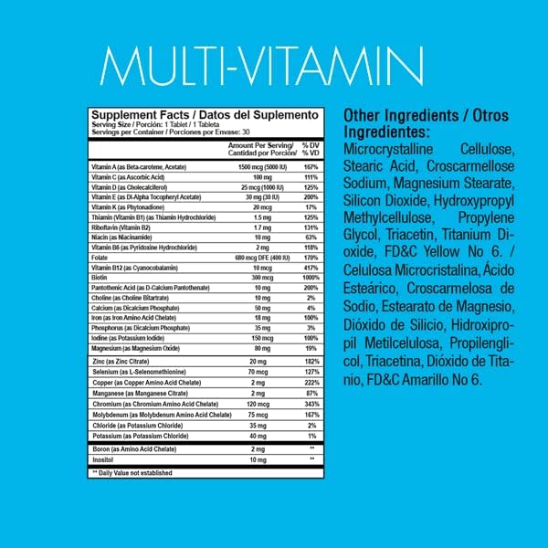 Yes You Can! Daily Multivitamins for Men and Women - Helps Assist Overall Health & Well-Being, Contains Antioxidants, Rich in Vitamin A, B, C & E - Daily Vitamins - 30 Tablets - 2 Pack
