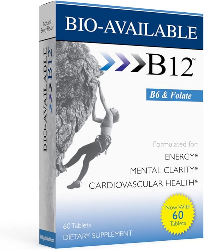 Wellgenix Bio Available Sublingual B12-60ct (2 Pack) - Daily Multivitamins Focus Support Formula w/Vitamins C, B6, B12, Folate & Biotin -Energy & Diet Supplement for Immune & Overall Health