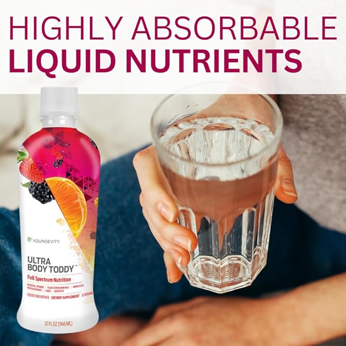 Youngevity Ultra Body Toddy™ - 100+ Nutrient Mega Multi-Vitamin Mineral Supplement for Men and Women - Enhanced Absorption - Phytonutrients - Amino Acids (32 Fl Oz, Pack of 2)