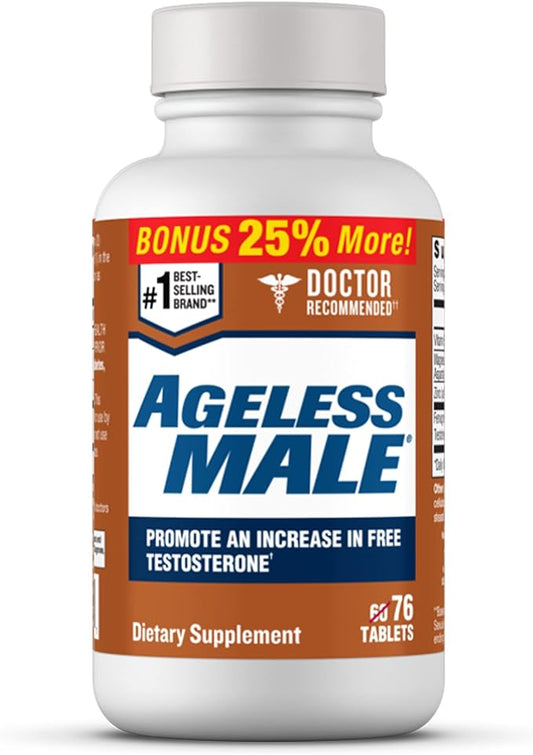 Free Testosterone Booster Supplement for Men, 76 Tablets