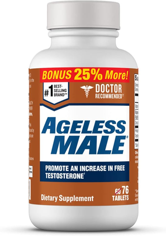 Free Testosterone Booster Supplement for Men, 76 Tablets