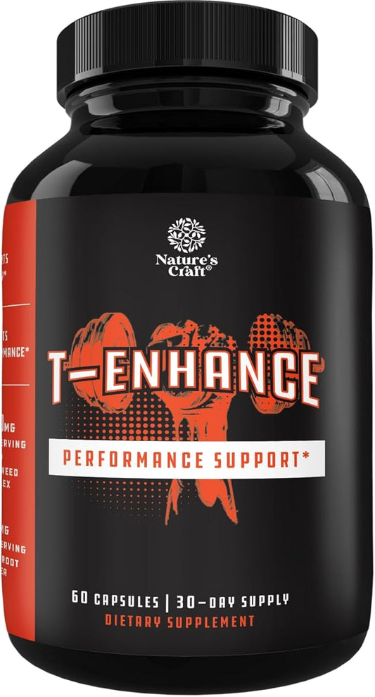 Testosterone Supplement for Men with Tongkat Ali and Horny Goat Weed - Testosterone Booster for Men for Energy Muscles and Drive with Invigorating Herbal Maca Root for Men (1 Month Supply)