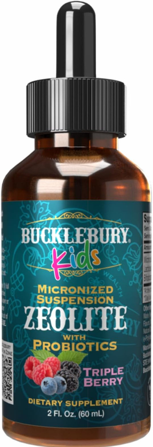 Zeolite for Kids - Delicious Berry-Flavored Zeolite Liquid Suspension with Probiotics - Natural Support for Kids' Health - 2 Fl Oz