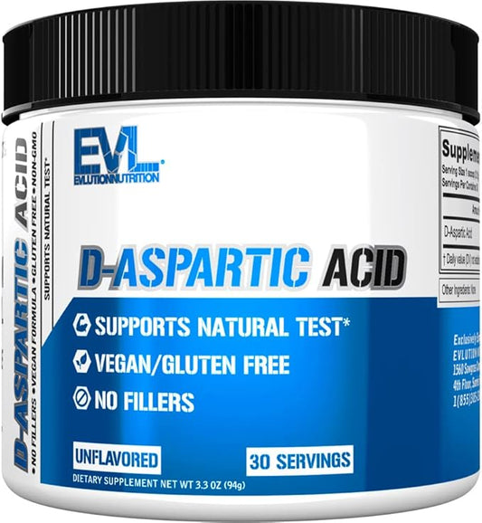 D Aspartic Acid Testosterone Booster for Men - 3120mg DAA D-Aspartic Acid Pre Workout Powder Muscle Builder for Men 3.12g - Men's Health Supplement for Enhanced Drive Potency and Vigor - Unflavored