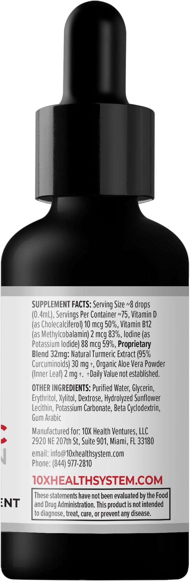 10X Health Turmeric Curcumin Supplement with Vitamin D3 & B12 - Immune Support, Heart Health, and Joint Supplements for Women and Men